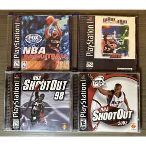 PS1 Basketball Games - NBA ShootOut 98 & 2002, Basketball 2000, Slam N' Jam '96